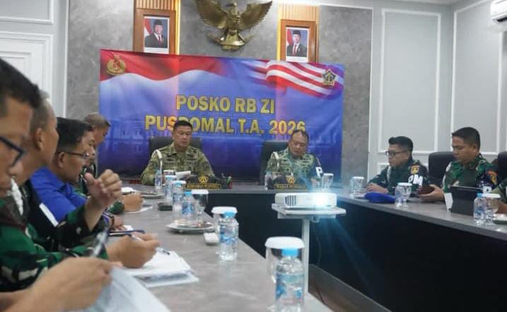 KOMANDAN PUSPOMAL MEMIMPIN RAPAT KESIAPAN TIM PEMBANGUNAN RB ZI PUSPOMAL MENUJU WBK TAHUN 2027