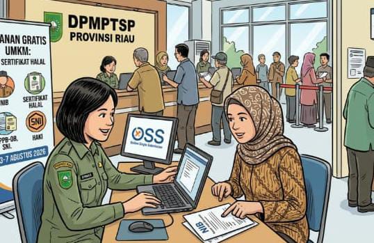 Catat! Ini Persyaratan Lengkap Mengurus NIB hingga Sertifikat Halal Gratis 3-7 Agustus di DPMPTSP Riau
